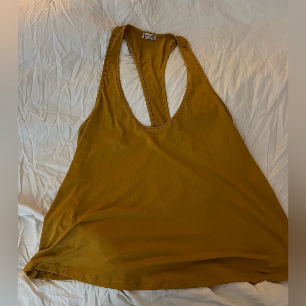 Free People Golden Yellow Tank Top
